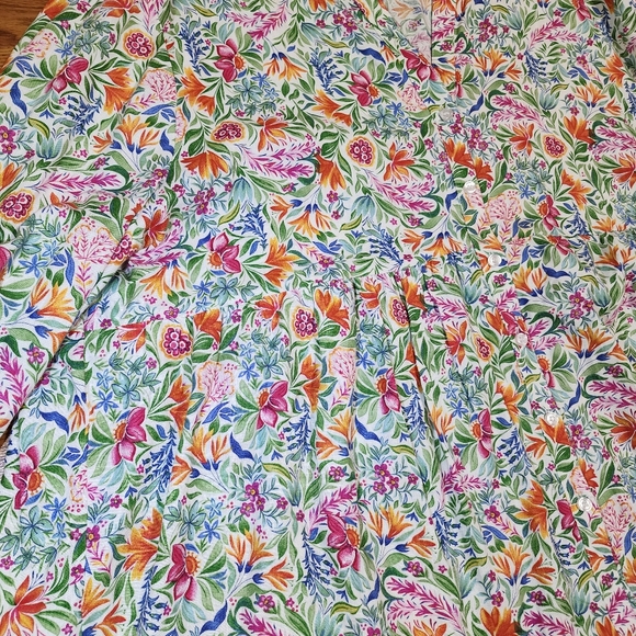 Jones New York Linen Blend Floral Blouse 3x - Picture 3 of 11